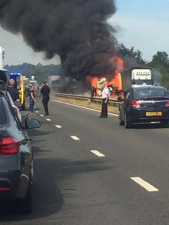 Lorry fire