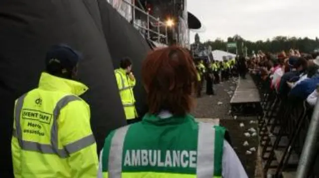 Medics at previous V Festival