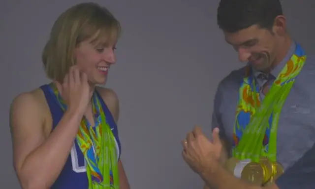 Michael Phelps and Katie Ledecky