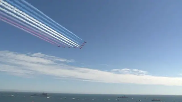 Red Arrows at Bournemouth in 2014