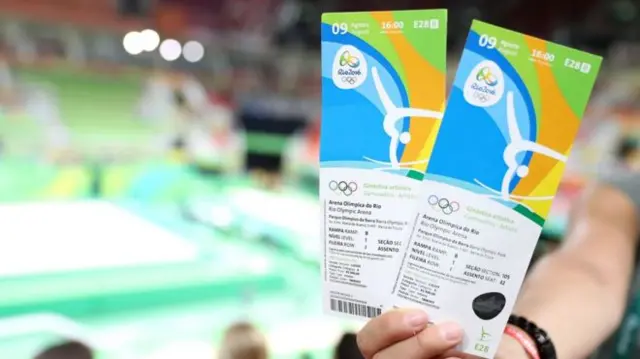 Copies of Olympics tickets