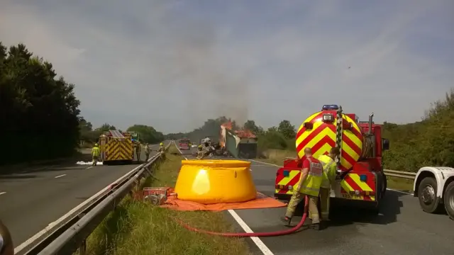 Lorry fire