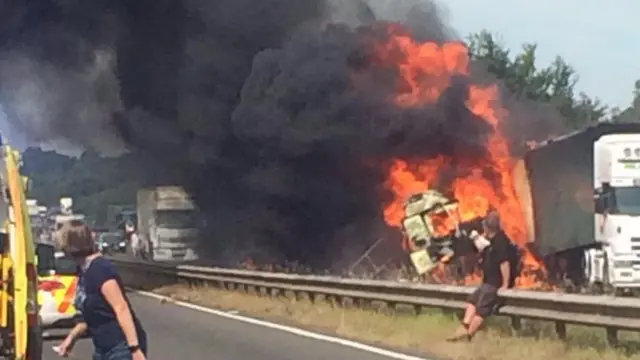 Lorry fire