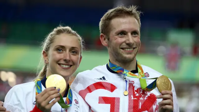 Record-breaking Olympic gold medallists Laura Trott and Jason Kenny