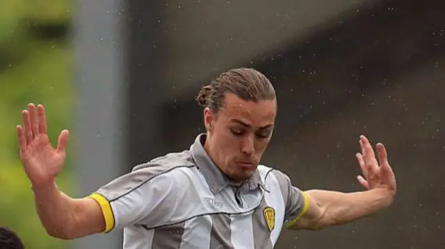 Jackson Irvine in Burton Albion kit