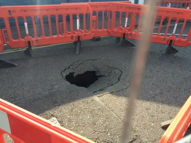 Sink hole in Cambridge