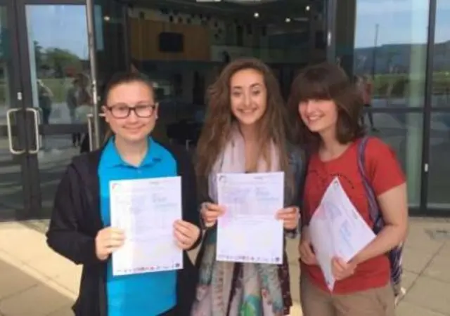 Students receive results