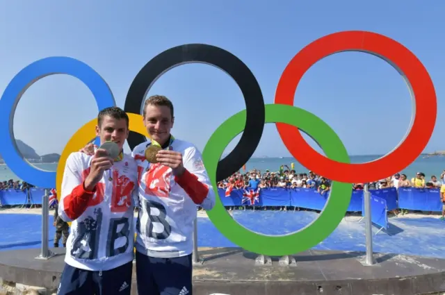 Alistair Brownlee andJonathan Brownlee