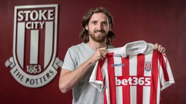 Joe Allen with Stoke City shirt