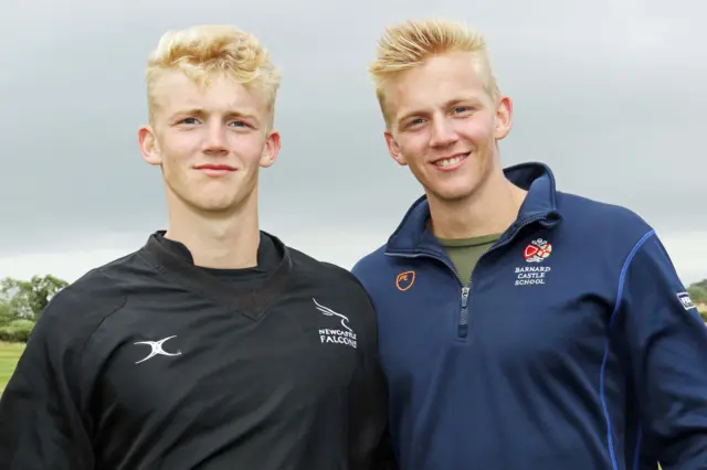 Sam Adamson (right) with his younger brother Jamie