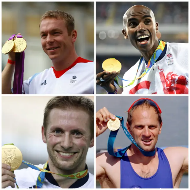 Chris Hoy, Mo Farah, Jason Kenny, Steve Redgrave