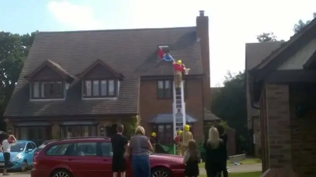 Dog on a roof