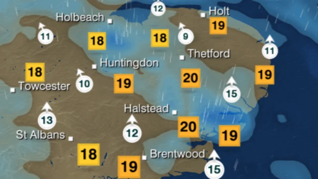 Friday's weather map