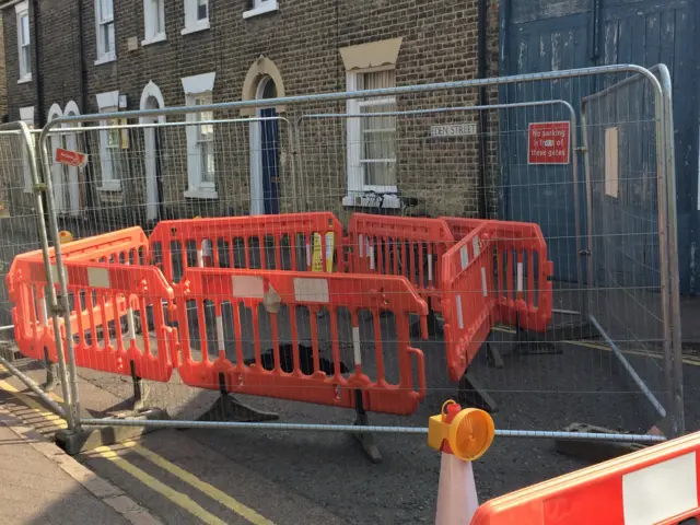 Sinkhole in Cambridge street