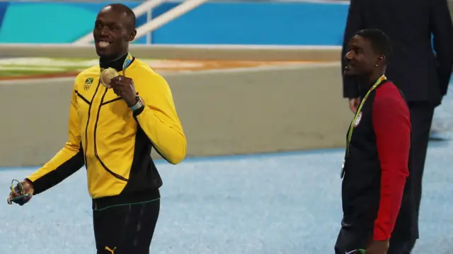 Usain Bolt (left) and Justin Gatlin