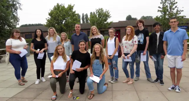 Students at Biddenham School receive A-level results