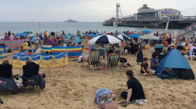 Bournemouth Beach at the 2016 Air Festival