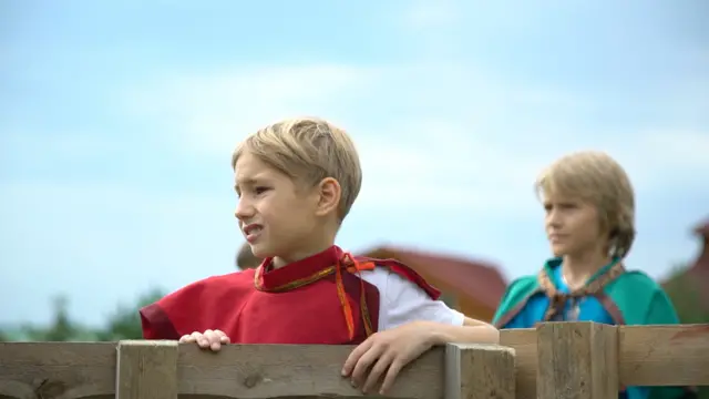 two kids standing