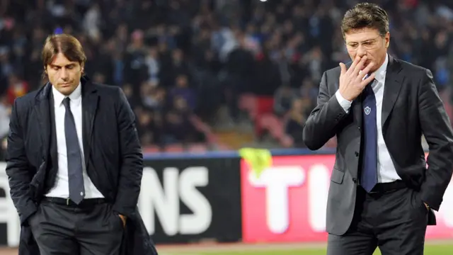 Walter Mazzarri and Antonio Conte