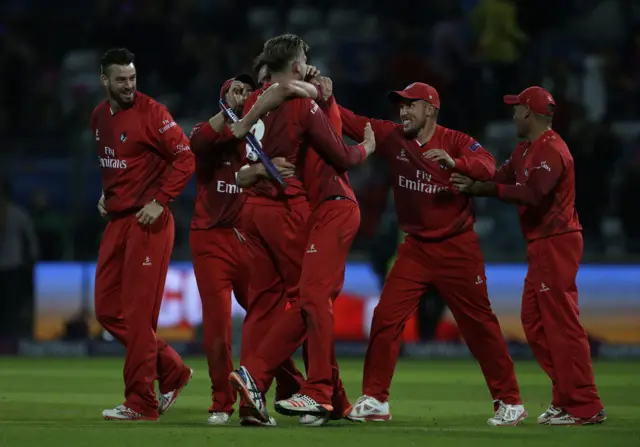 Lancashire celebrate winning T20 Blast