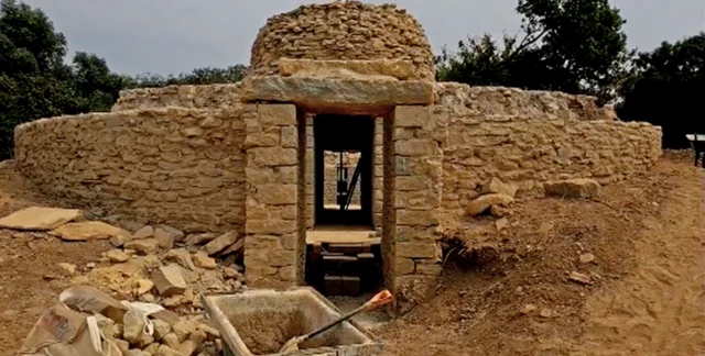 Exterior of ancient burial barrow