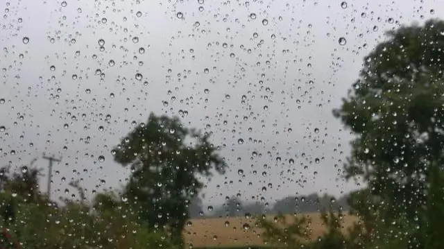 Rain on window in Gnosall