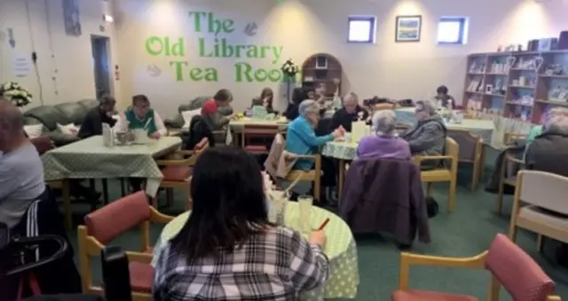 Group playing bingo