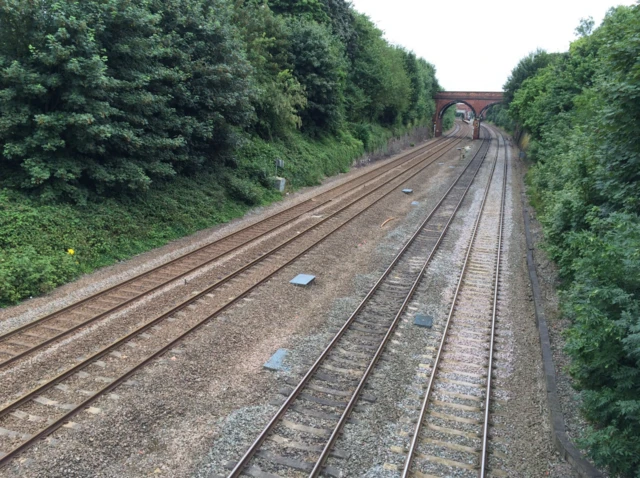 Deserted railway tracks