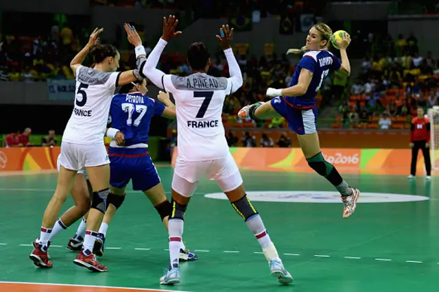 France v Russia women's handball at the Rio Olympics