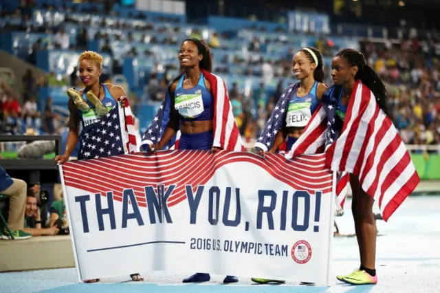 US relay team