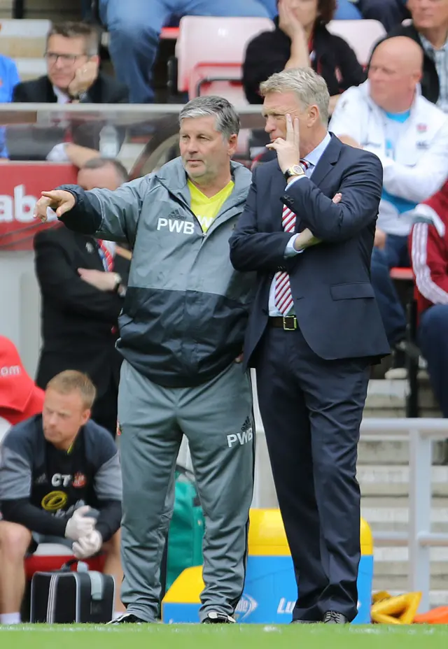 Sunderland's Paul Bracewell and David Moyes