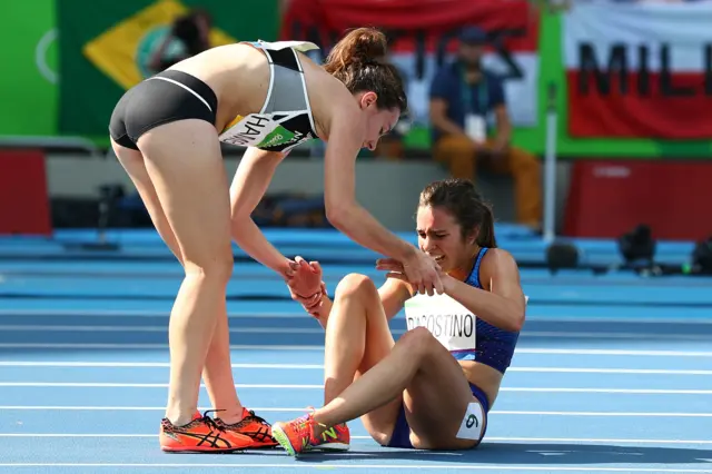 Nikki Hamblin and Abbey D’Agostino