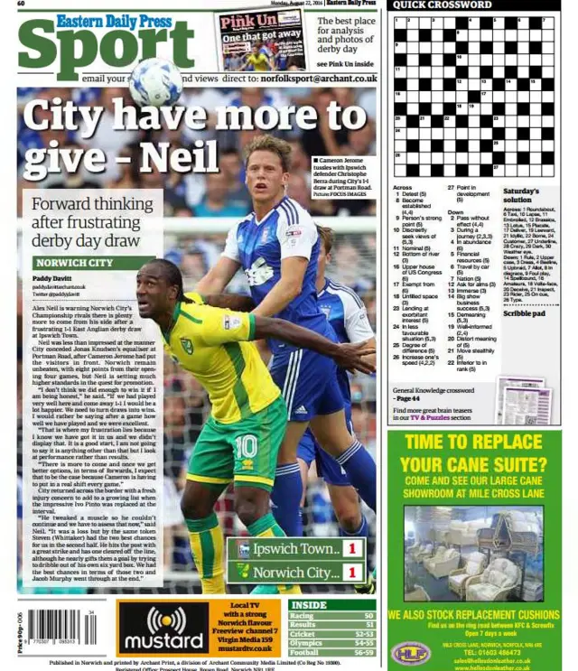 Back page of the EDP