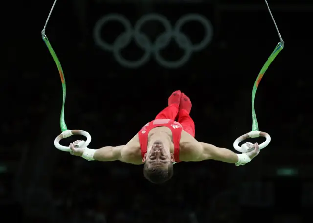 Gymnast on rings