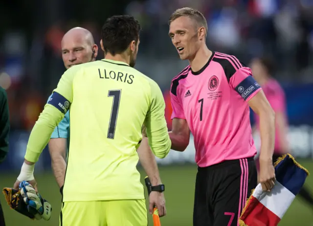 Darren Fletcher captained Scotland against France