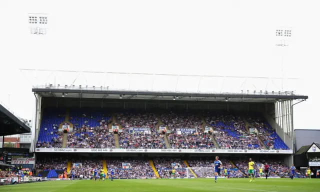 South Stand, Portman Road for Ipswich v Norwich game