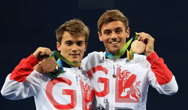 Dan Goodfellow and Tom Daley Pic: Mike Egerton/PA Wire