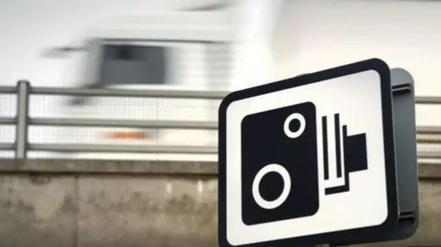 Speed camera sign