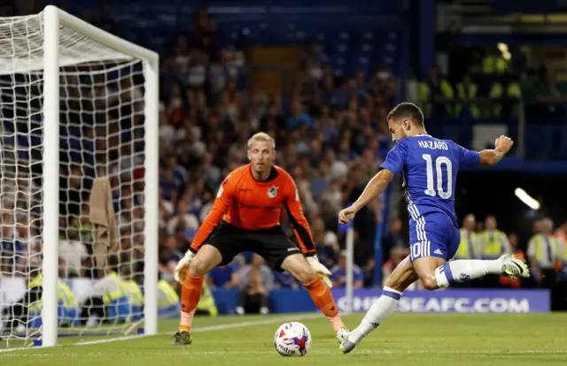 Hazard shoots for Chelsea