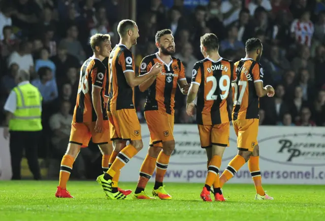 Hull City's Robert Snodgrass celebrates his goal