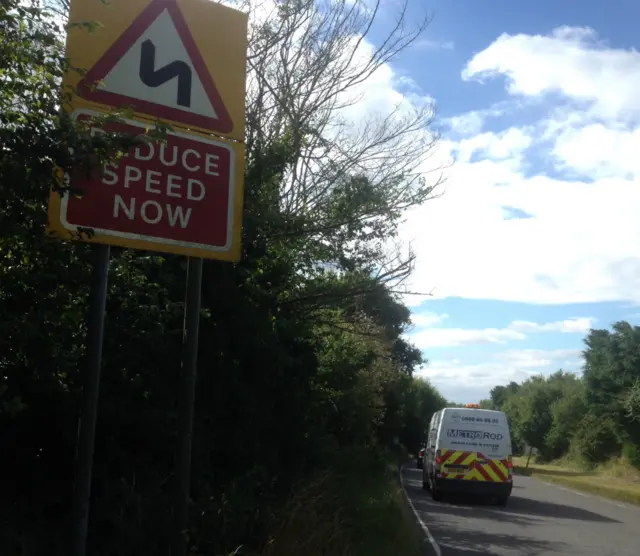 Barnby bends sign