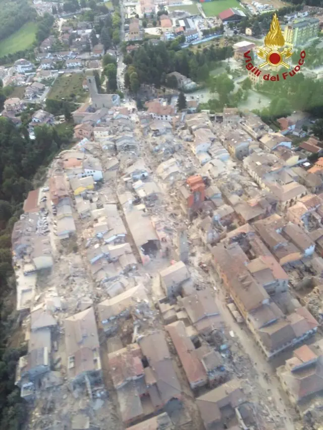 Destruction in Amatrice