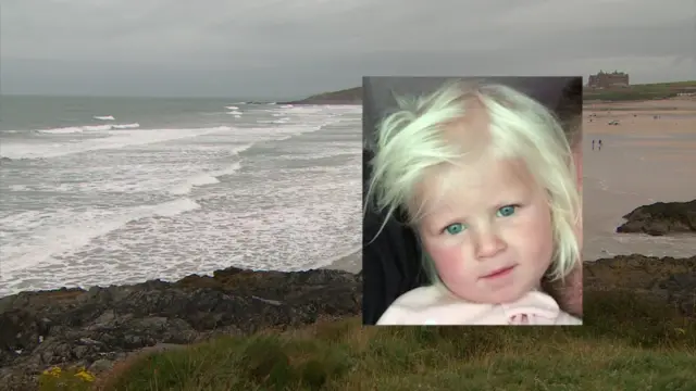 Daughter and beach