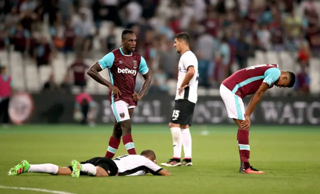 West Ham players disappointed after loss