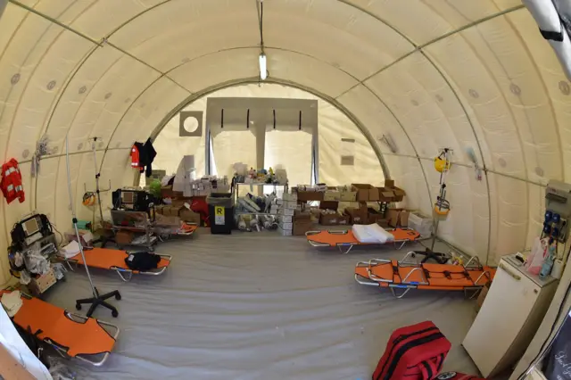 Arquata del Tronto hospital in a tent