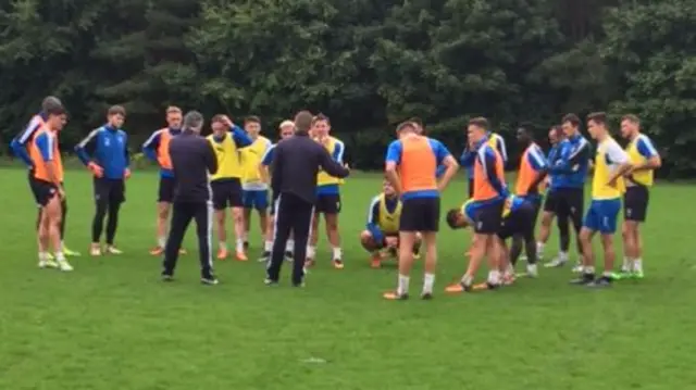 Gary Locke held a training session with his players on Thursday morning