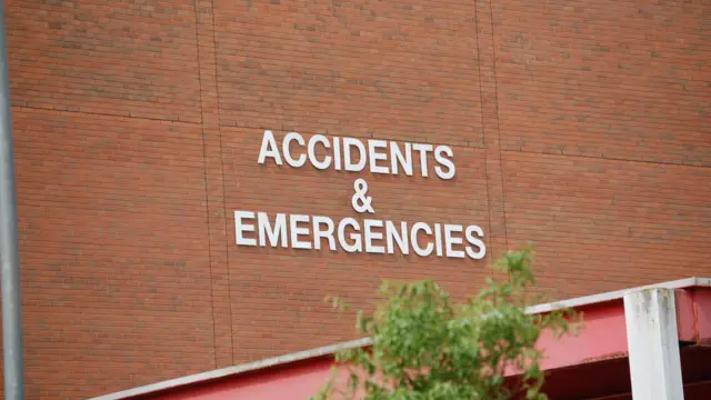 A&E sign at Stafford's County Hospital