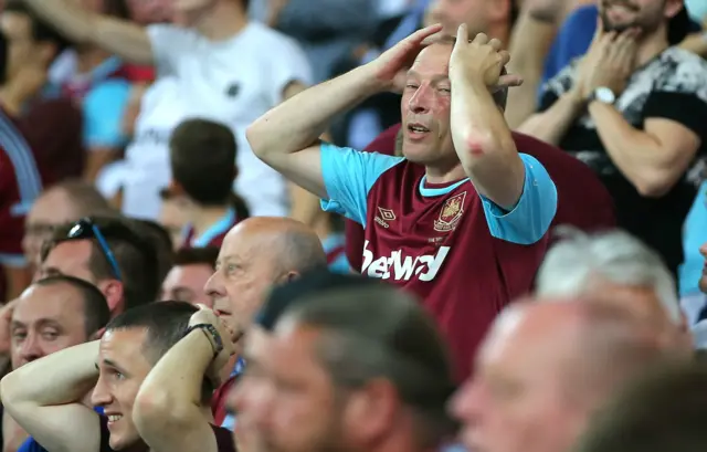 West Ham supporters worried