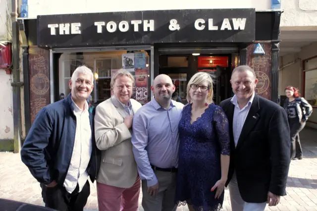 Steve Levine, Guy Fletcher, James Carr, Paulina Matuszak and Drew Hendry, MP for Inverness