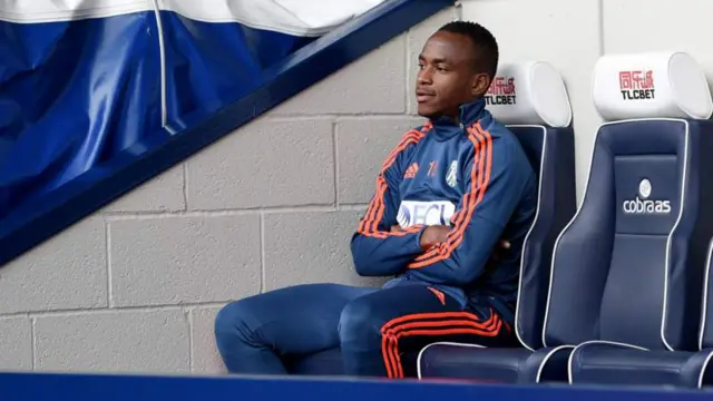 Saido Berahino in dugout